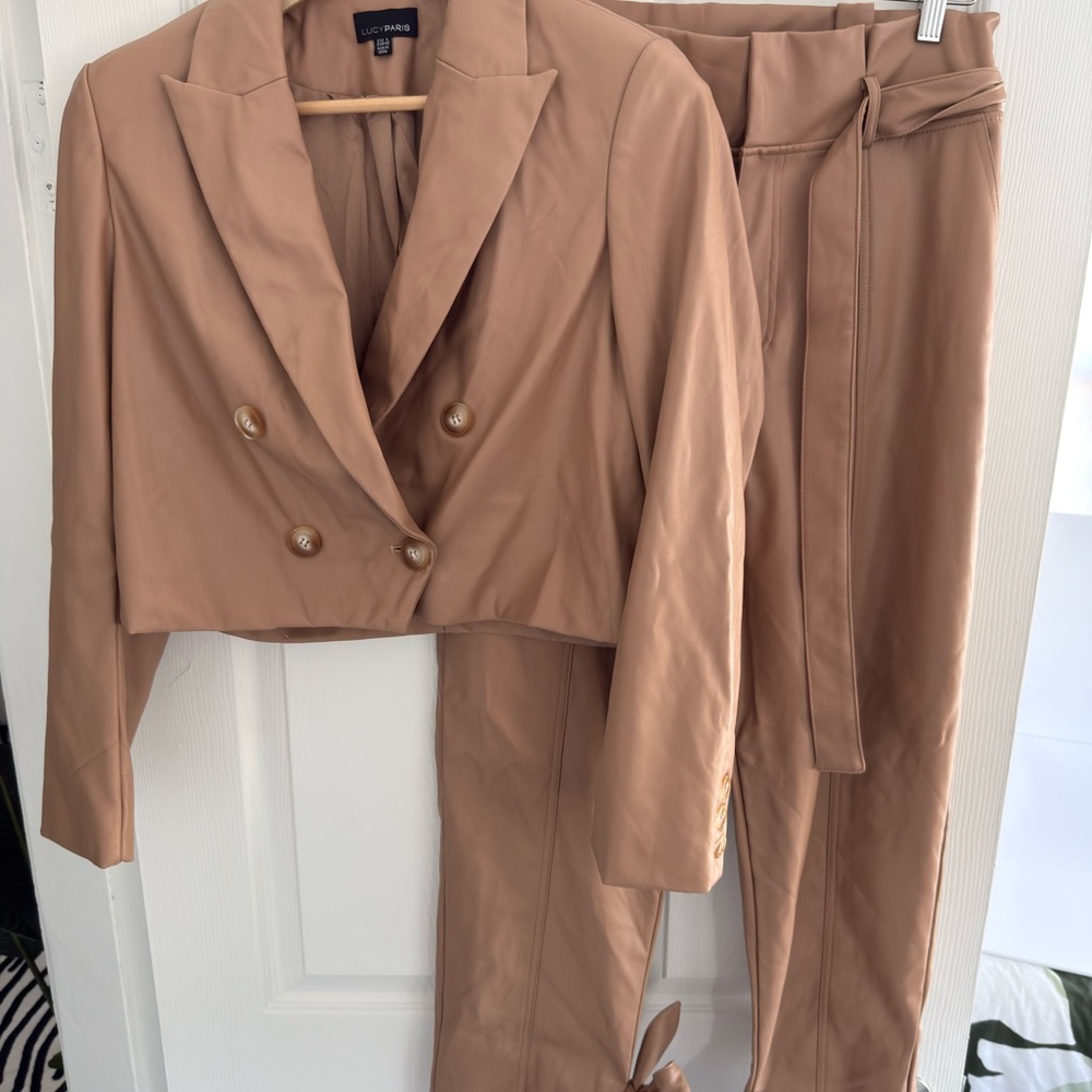 Lucy Paris Camel Pantsuit Set